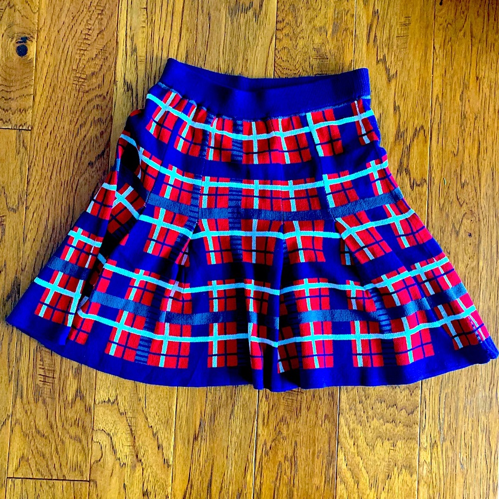 Plaid Knit Skirt